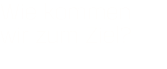 Wie kommen wir zum Ziel?